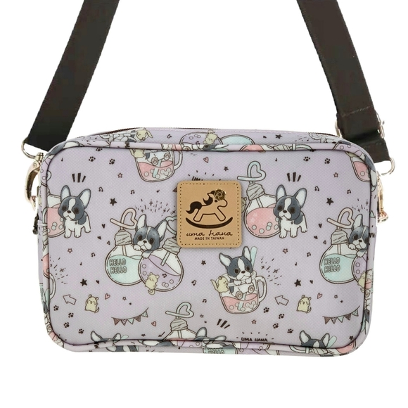 Uma Hana Handbags - Waterproof Boba Frenchie Rectangle Crossbody Shoulder Phone Purse